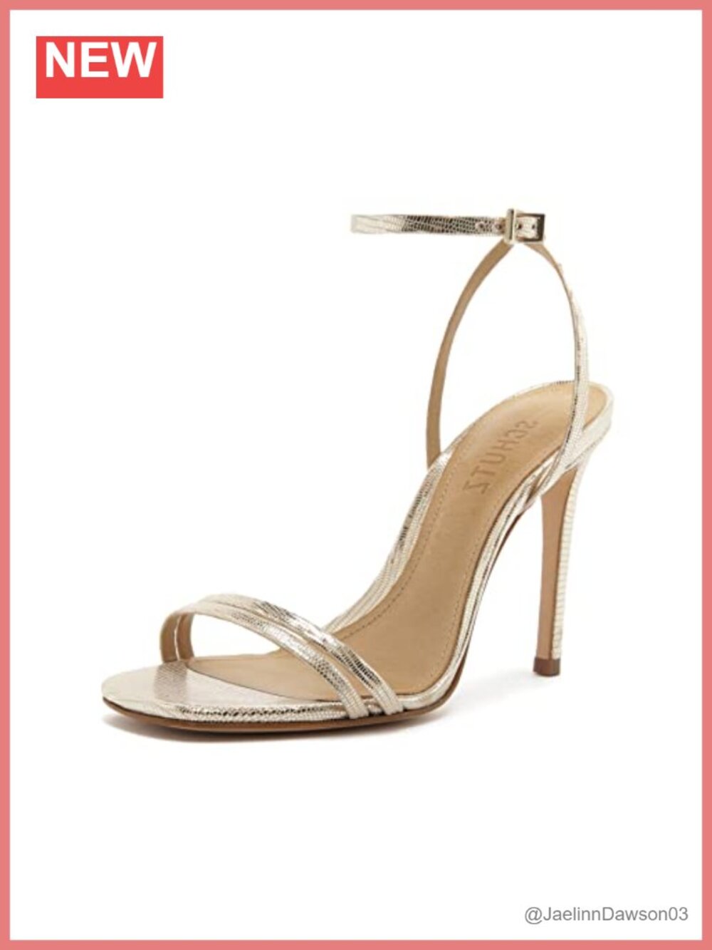 Lizard-Print Leather Heeled Sandals with Ankle Strap